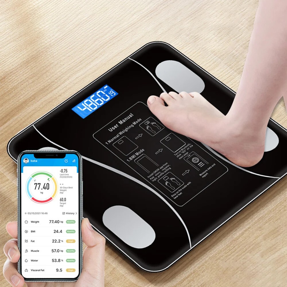 Smart Weight Scale Body Digital Bathroom Scale BMI Bluetooth Body Fat Scale US^