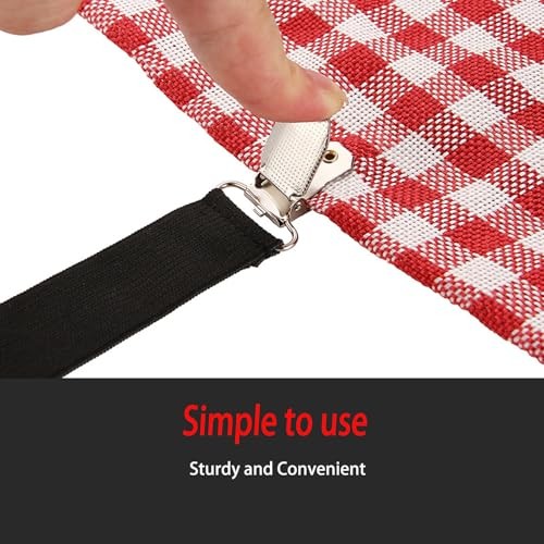 6-Pack Adjustable Sheet Straps, Fitted Sheet Holders， Secure Your Bed Sheets