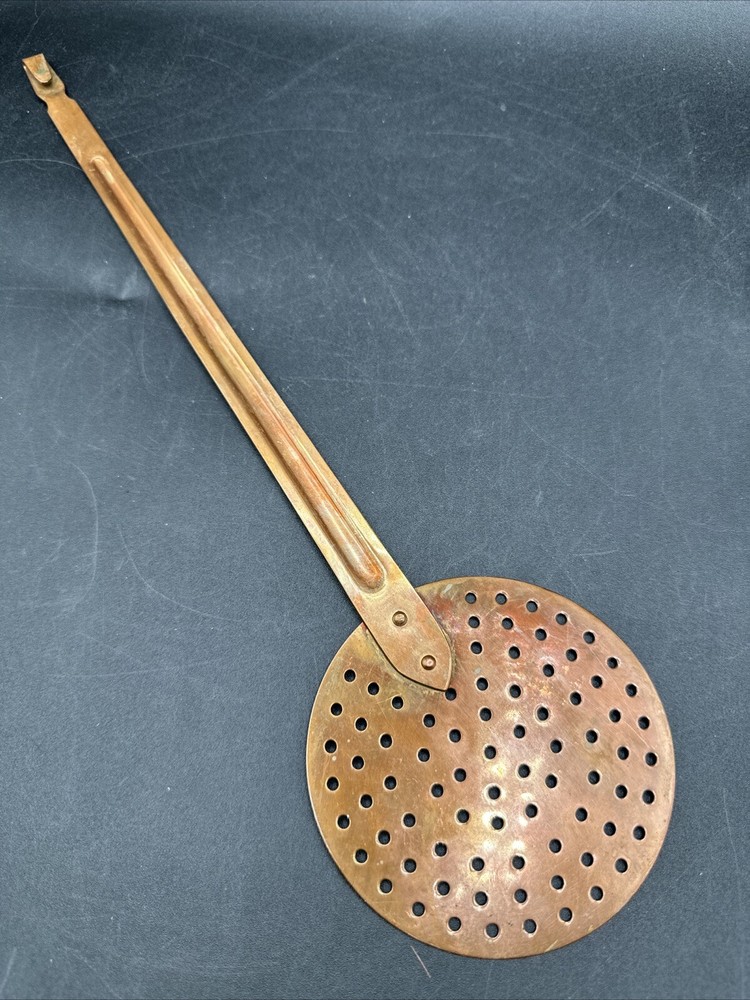 Vintage Copper Strainer Cooking Utensil