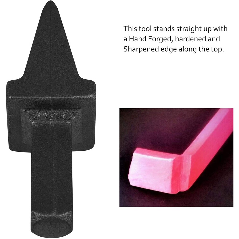 Blacksmith Anvil Hardy Tool 3/4 Inch Shank Cutter Black