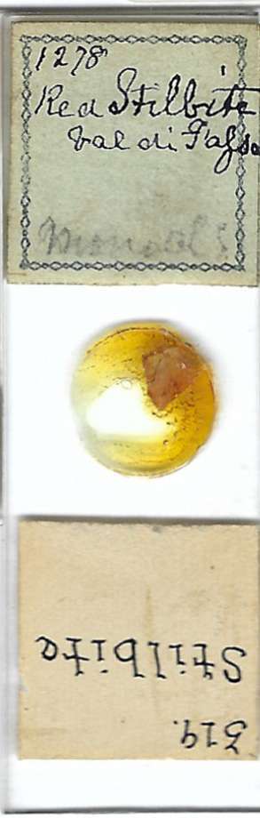 Red Stilbite Petrographic Microscope Slide