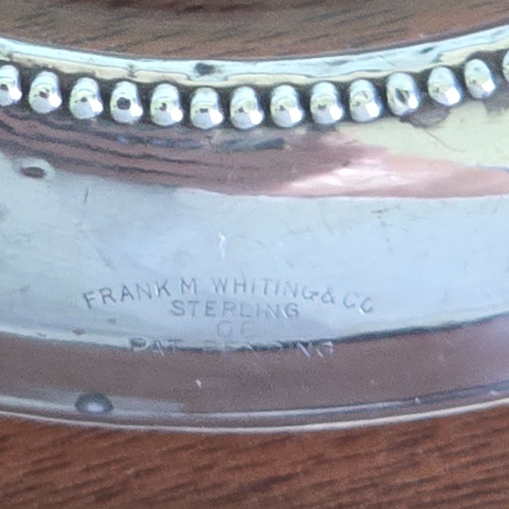 Vintage Frank M Whiting Sterling Silver Pheasant Coaster Set 3 Pc Large Small