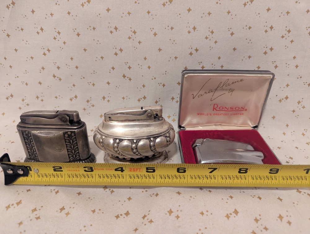 Vintage Ronson Crown, Diana, VaraFlame Table Lighters Untested