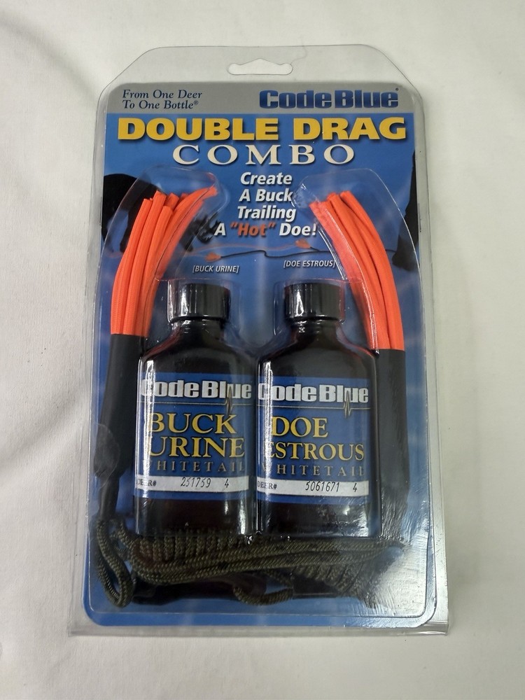 Code Blue Double Drag Combo Whitetail Buck Urine Doe Estrous OA1074