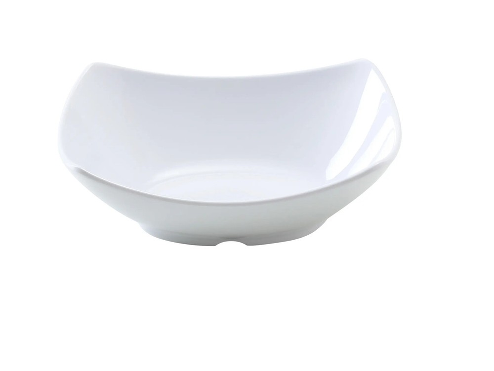 Yanco China OK-807 Osaka White Melamine 12 oz. 6.75" x 5.1" Rectangular Bowl