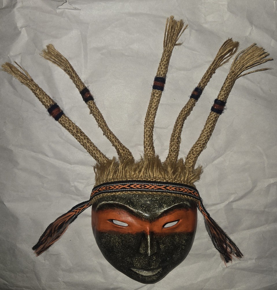 Inca Offering Mask From Peru 10" × 4"