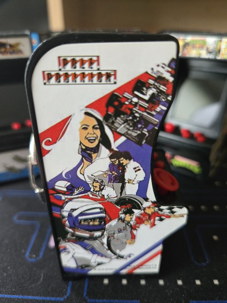 Super Impulse Playable Tiny Arcade Pole Position Arcade Cabinet Keychain