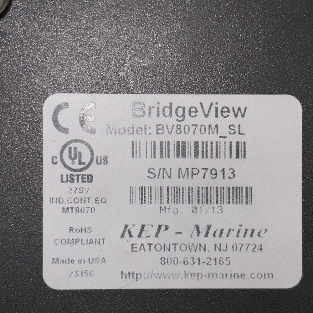 KEP BV8070M SL Bridgeview Touchscreen Display -untested