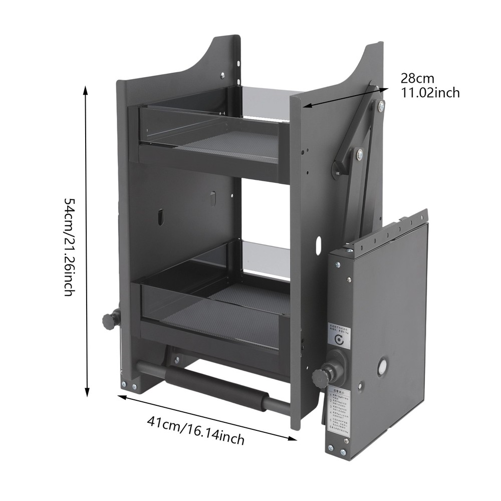 Kitchen Shelf Rack Upper Cabinet 2-Tier Pull Down Cabinet Organizer Rack