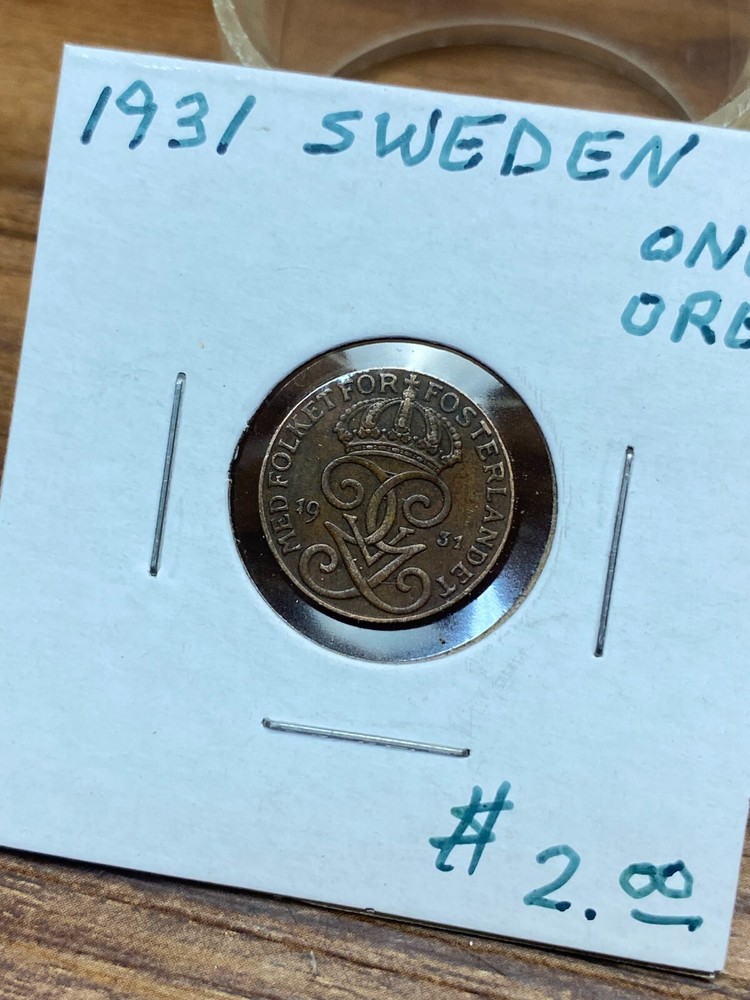 STORAGE UNIT FIND 1931  Sweden one  ORE  Coin