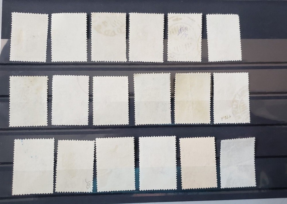 Greece 1946-1947 Chains Surcharges complete set used  HELLAS 640-657