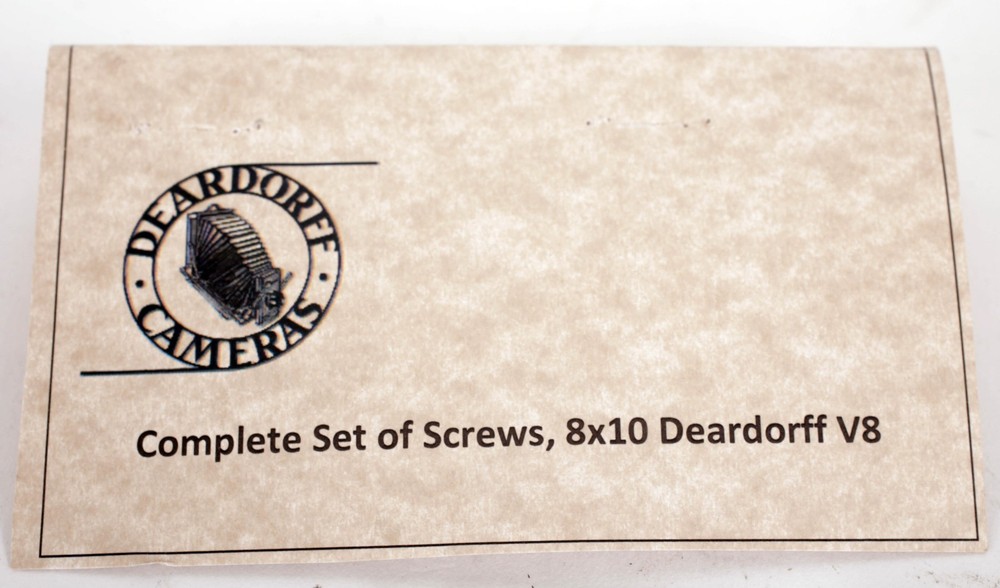 Deardorff V8 Complete Set of Screws