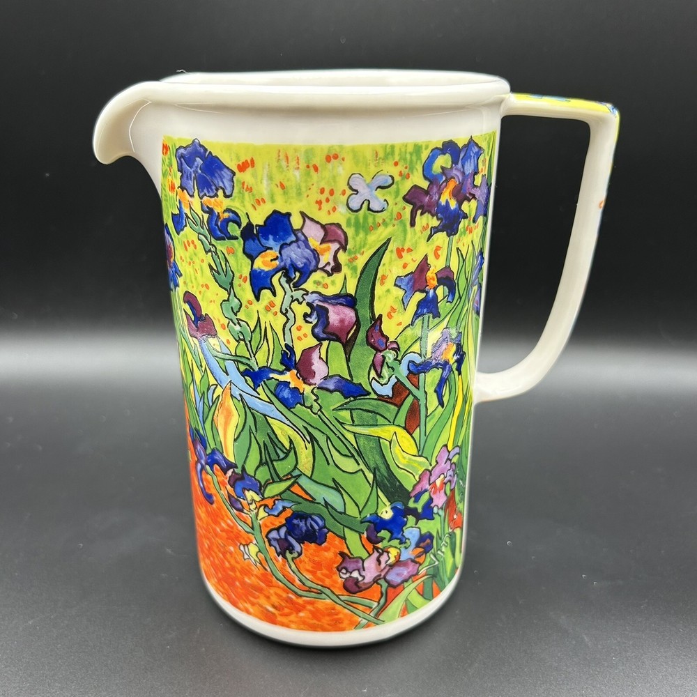 Vincent Van Gogh D Burrows Iris Chaleur Master Impressionists Ceramic Pitcher