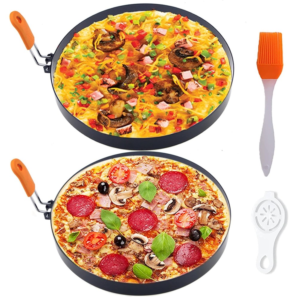 2 Packs 8 Large Omelette Ring for Griddle,8 Inch Stainless