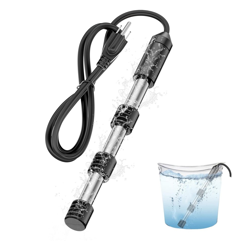 2000W Portable Immersion Water Heater, Made with 304 Stainless Steel and Safe...