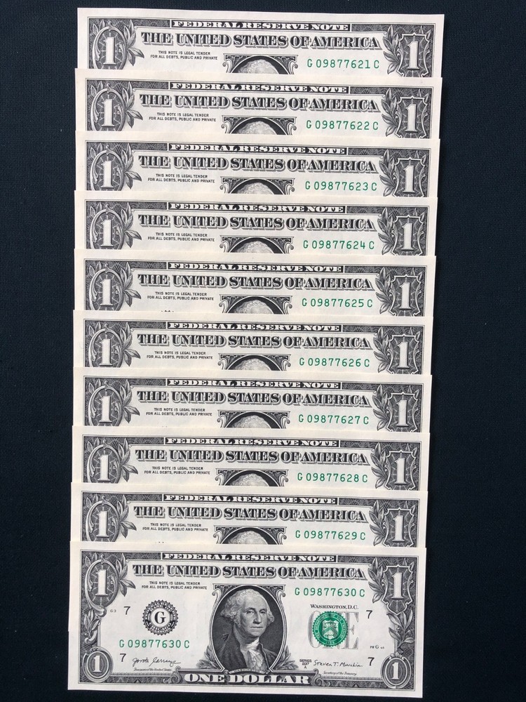 (1) YOUR CHOICE - 5 DIGIT - "UNC" - DESCENDING LADDER NOTE - SEE DESCRIPTION