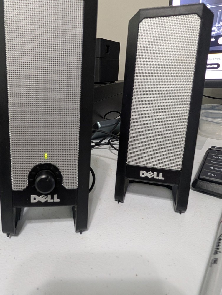Dell A225 USB Powered Multimedia Black Computer Speakers Pre-owned Tested Work