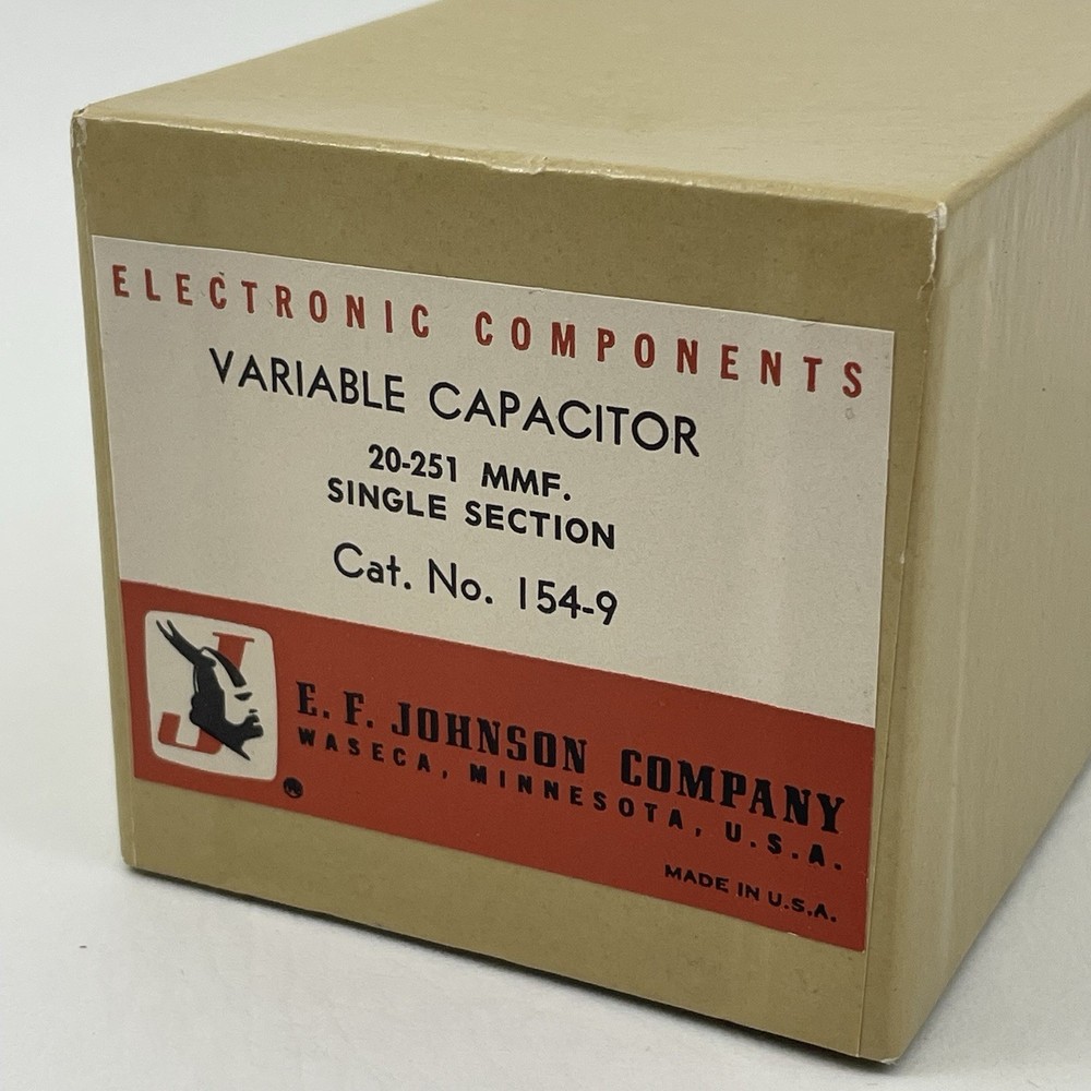 NOS E.F. Johnson 154-9 Variable Capacitor 20-251 MMF. Single Section