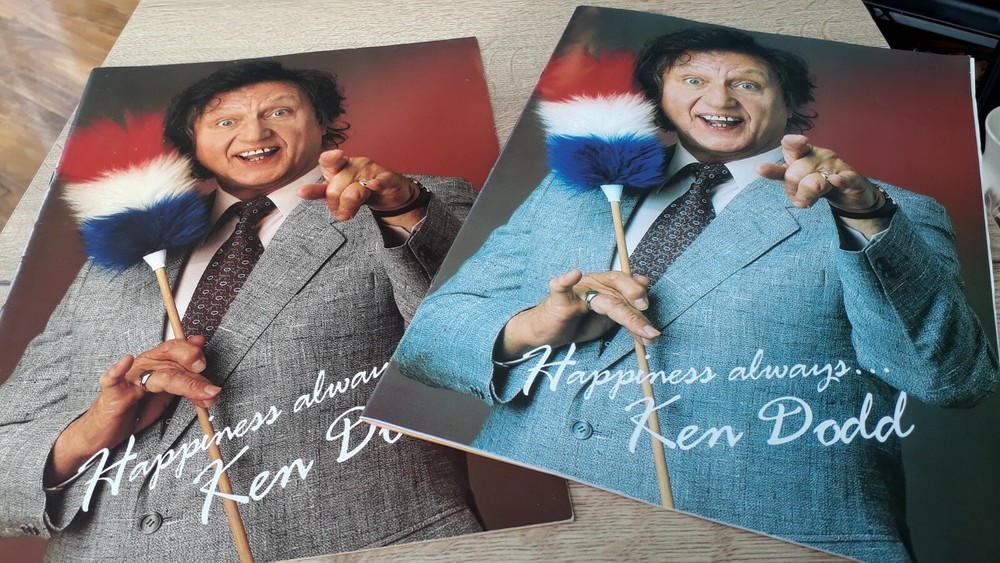2 Identical Ken Dodd Happiness Always Tour Programmes+ 2 Different Flyers