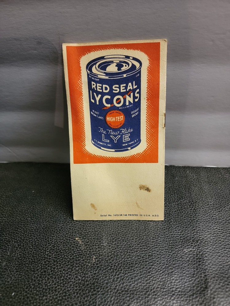 RED SEAL LYCONS LYE Sales Booklet
