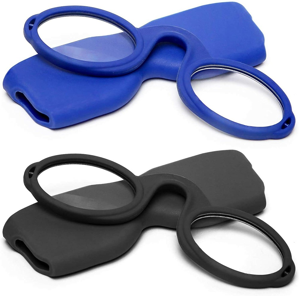 Soft Silicone Armless Nose Pads/Clip Reading Glasses Small Portable Reader