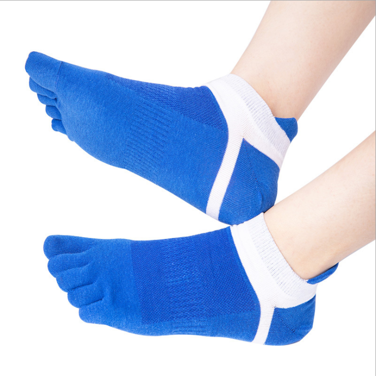 6Pack Men Cotton Toe Socks Five Finger Solid Sport Ankle Breathe Low Cut Classic