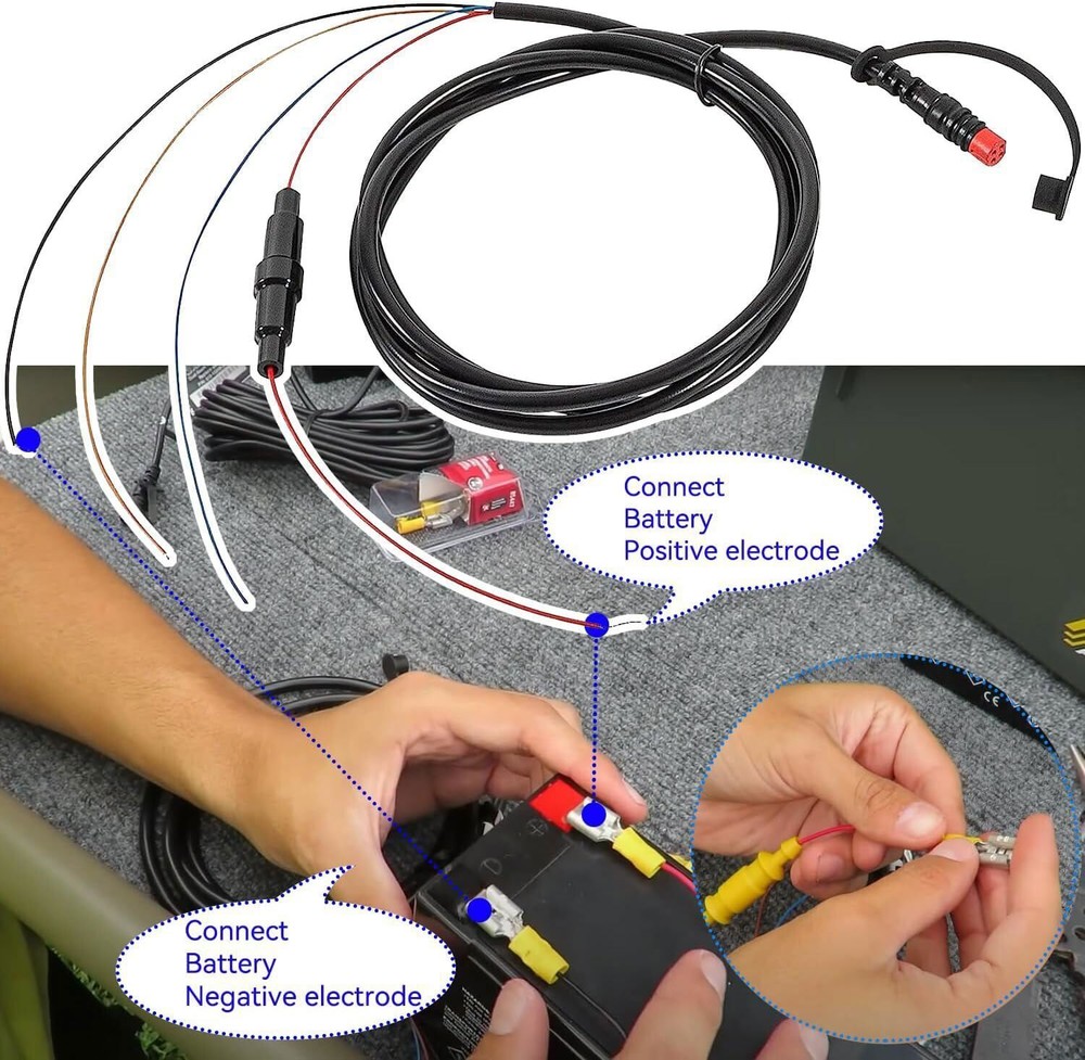 010-12199-04 Power/Data Cable Fit Garmin Striker Echo, Striker Plus, Striker 4