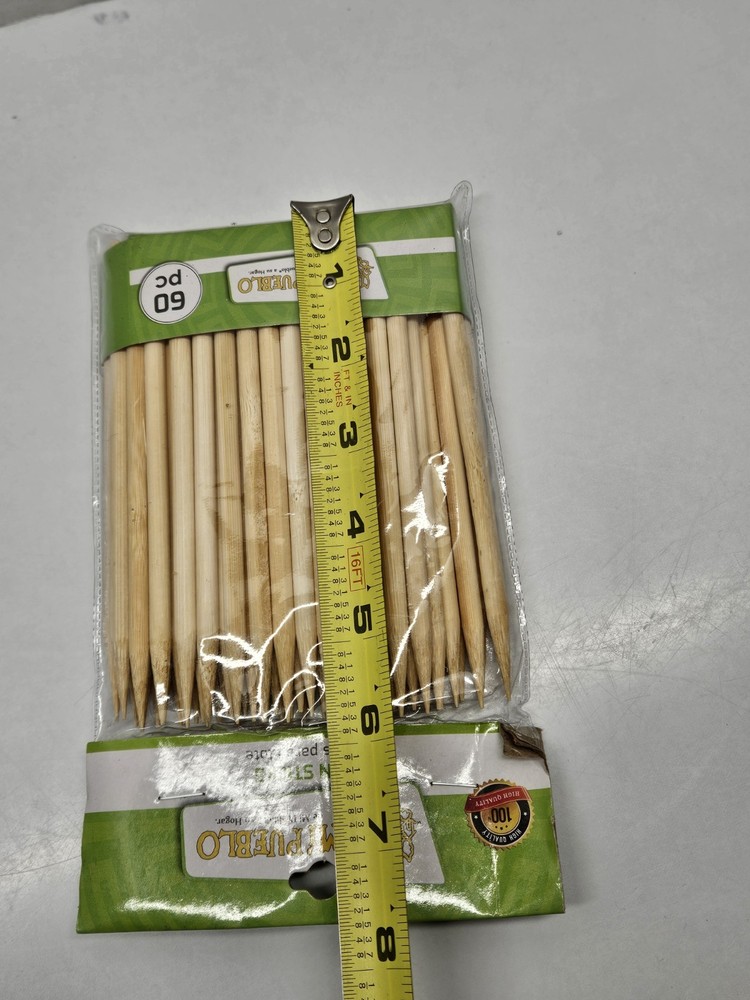 60 PC Bamboo Corn Sticks. Palillos Para Elote