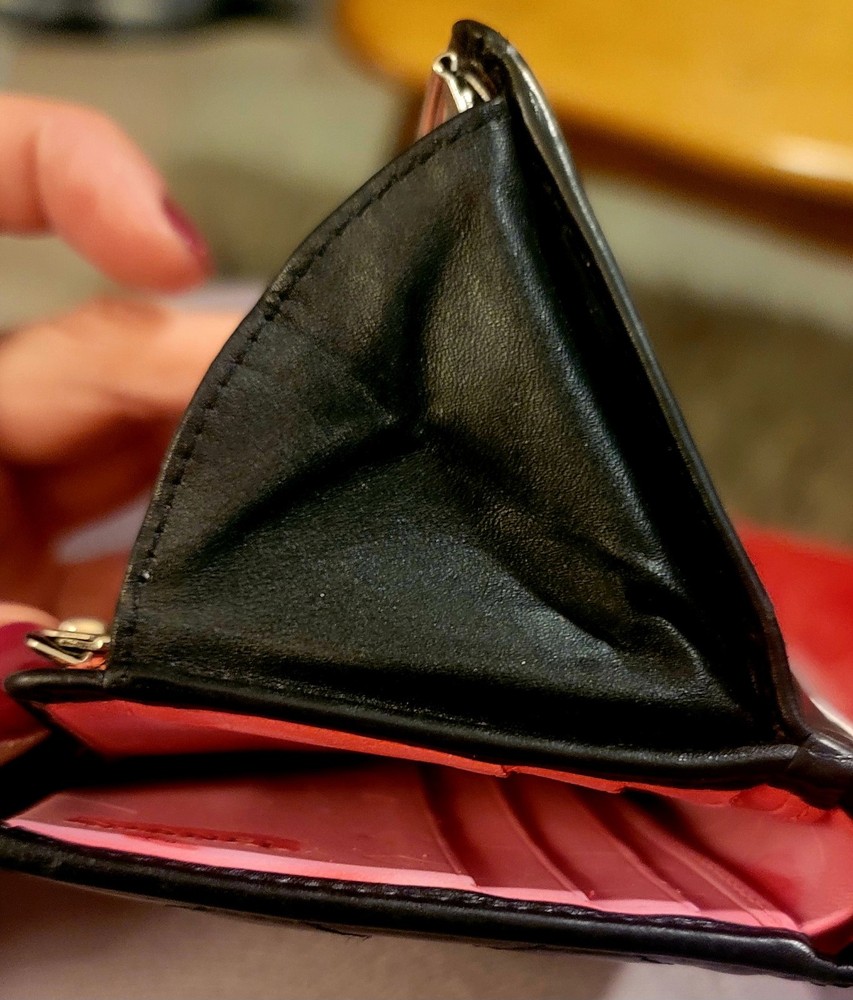 Authentic CHANEL CC Cambon leather quilted compact wallet