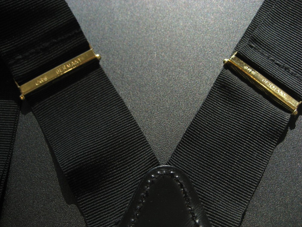 Suspenders CAS Germany Black Fabric/ Leather