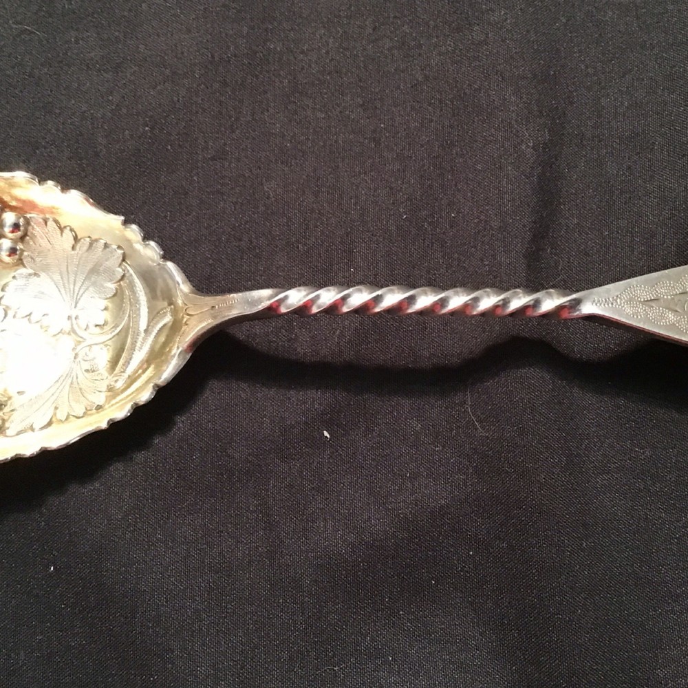 Bailey & Co. Sterling Serving Repousse Grape Spoon
