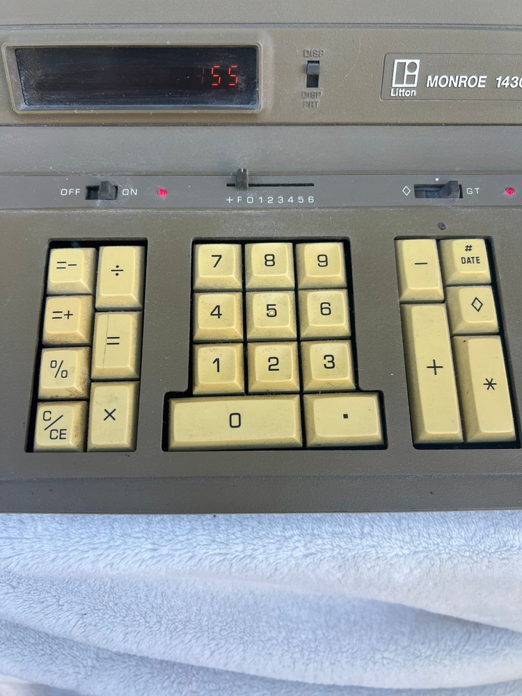 1970's Litton Monroe 1430 Desktop Calculator Adding Machine