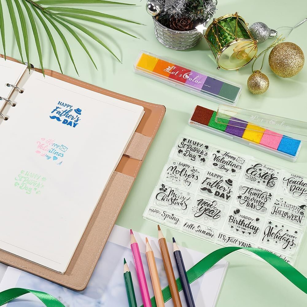 Word Clear Stamp for Card Making Happy Easter Holidays