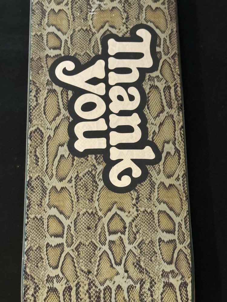 Thank You Gold Python Foil Logo Skate Deck