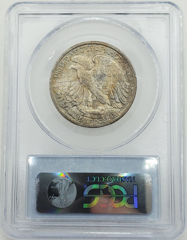 1945-S Walking Liberty Half Dollar PCGS MS64 Toned Reverse