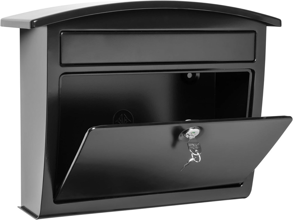 Architectural Mailboxes Dal Rae Galvanized Steel, Locking, Wall Medium, Black