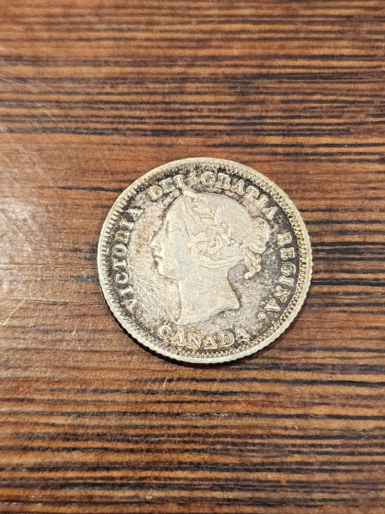1881H Canada 5 Cents Silver Coin