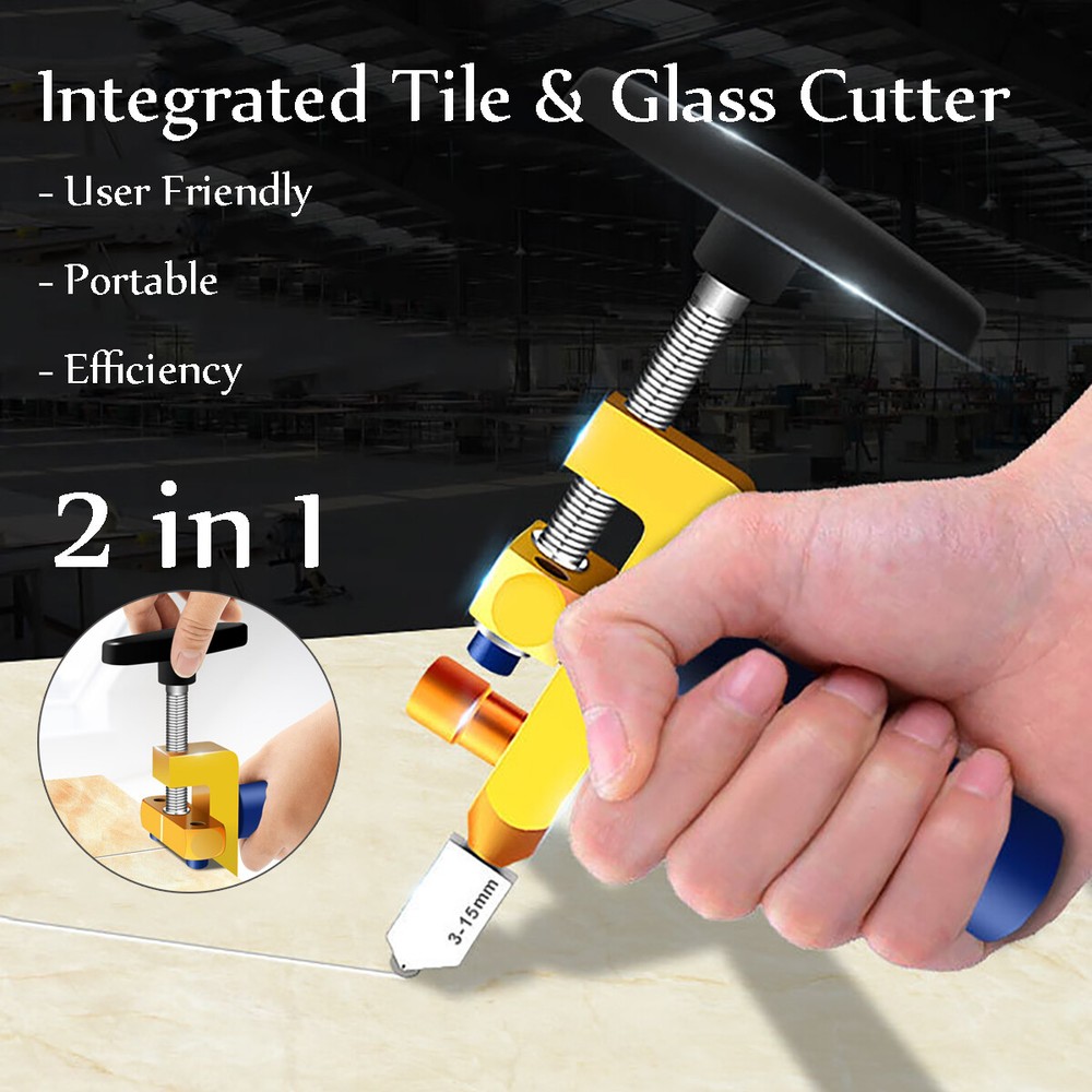 2 in 1 Manual Tile Glass Cutter Mirrors Ceramic Tile Cutting Handheld Tools