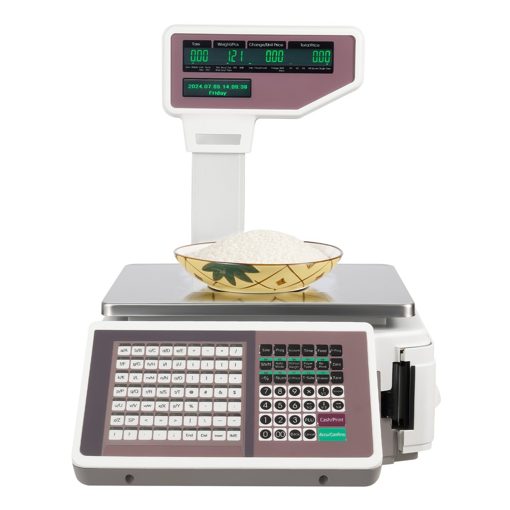Commercial Digital Price Computing Scale with Thermal Label Printer Supermarket