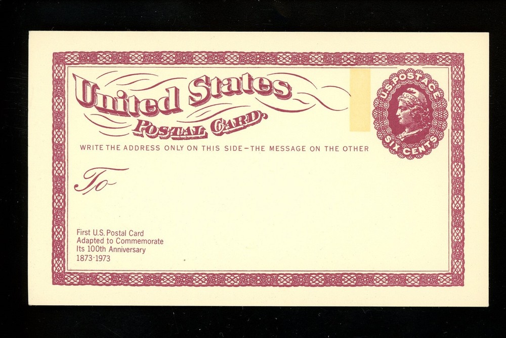 US Postal Stationery UX65 Mint Postal Card Liberty Centenary 1973