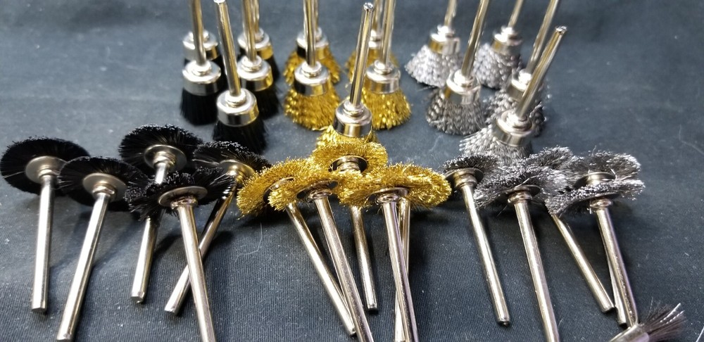 Eaedmy 45Pcs Wire Brushes Set For Rotary Tool 1/8"(3mm) Shank