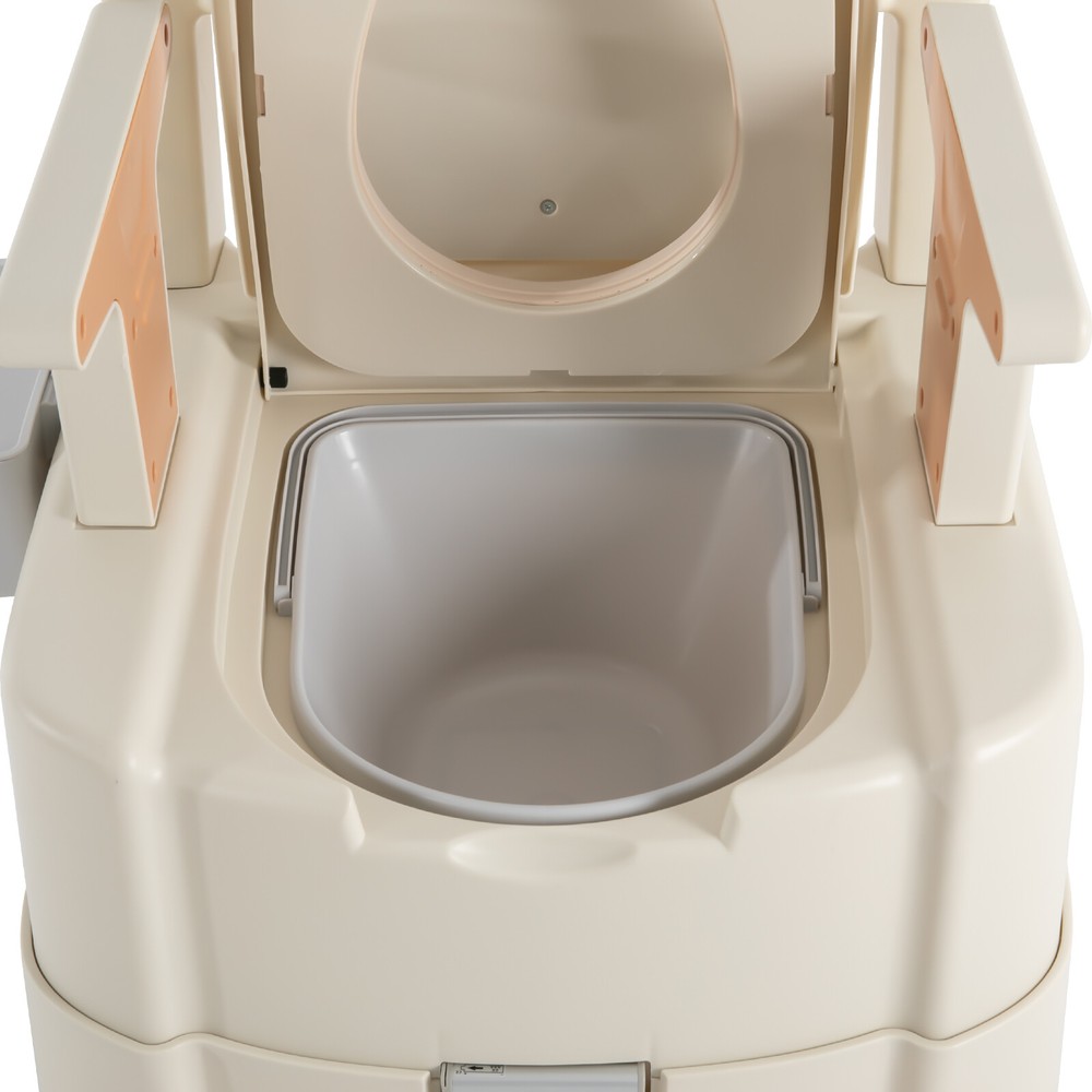 Portable Bedside Commode Toilet Chair with Sensor Night Light For Elderly 200kg