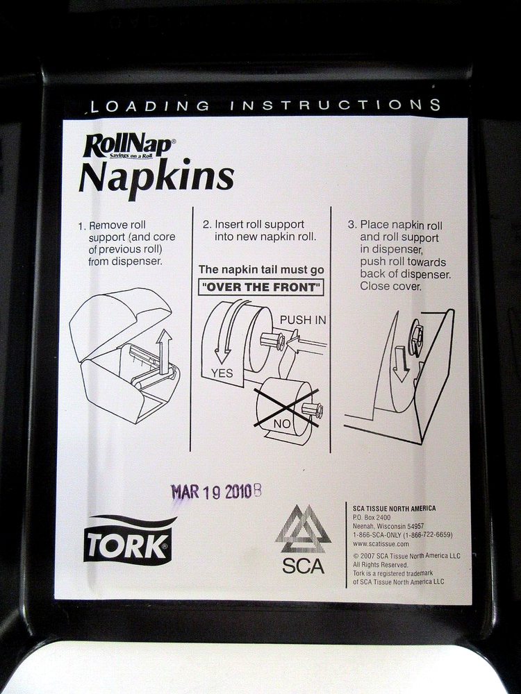 Tork RollNap Dispenser Black Model: 21B
