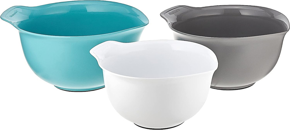 Kitchenaid Universal Nesting Plastic Mixing Bowls, Set of 3, 2.5 Quart, 3.5 Quar