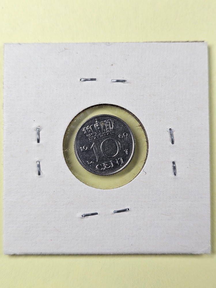 COIN - NETHERLANDS - 10 CENTS 1969