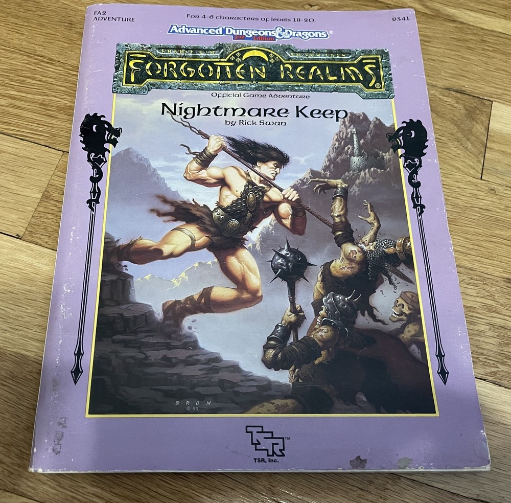 Advanced Dungeons & Dragons Nightmare Keep w/map Original