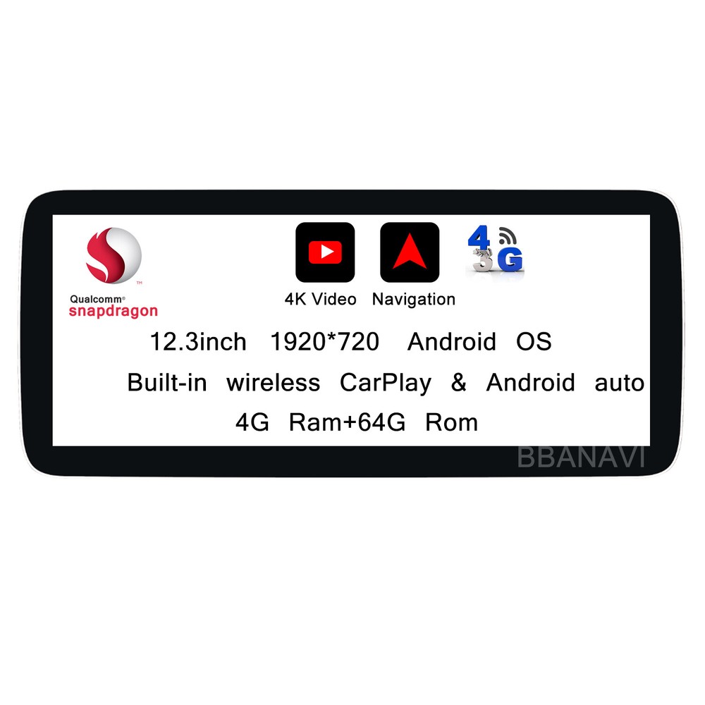 Qualcomm 680 Android Screen 12.3in Mercedes Benz G class Display Multimedia GPS