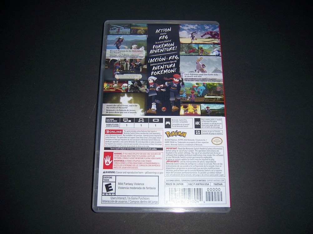 Authentic Replacement Case Box *Case Only* for Pokemon Legends Arceus