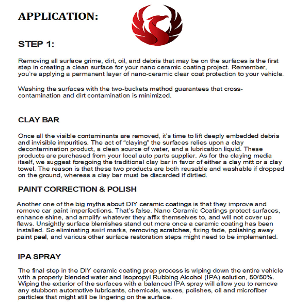 CERAMIC CAR COATING ADVANCED PAINT PROTECTION "TRICURE TECHNOLOGY" POLYSILAZANE
