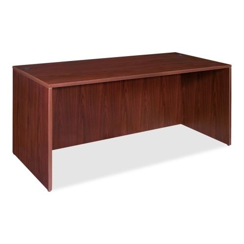 Lorell LLR69372 Rectangular Desk Shell 66"x30" Mahogany